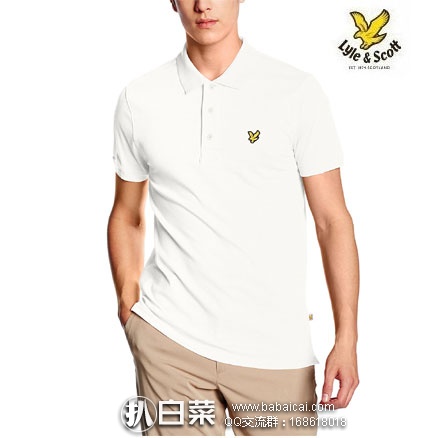 亚马逊海外购：Lyle & Scott Yoke 苏格兰金鹰 男士纯棉POLO衫 现售价￥216.09，免费直邮到手新低￥242