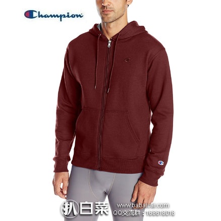 亚马逊海外购:Champion 冠军牌 男士 纯棉保暖连帽卫衣 降至¥154.23,凑单免费直邮到手¥172