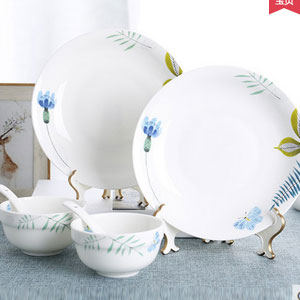 天猫商城：民生瓷业 逐鹿 骨瓷餐具6件套  现价￥41.9，领取￥15优惠券，实付￥26.9包邮