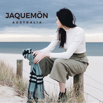 Jaquemon 经典格子美利奴羊毛围巾