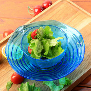 天猫商城：低奢内 大号无铅水晶玻璃果盘 3色可选，现价￥19.9，领取￥10优惠券，实付￥9.9包邮