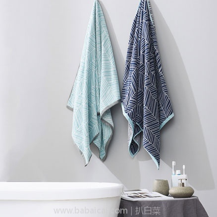 静谧森林简欧色织提花浴巾