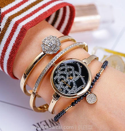 Anne Klein 安妮·克莱因 AK/3080GBST 女士手表手镯套装