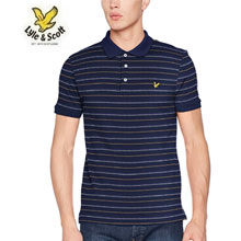 亚马逊海外购：Lyle & Scott 苏格兰金鹰 男士弹力棉条纹POLO衫  降至￥186，免费直邮，含税到手￥208