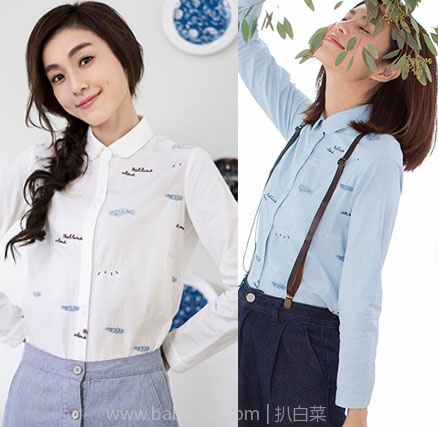 天猫商城:2018春装新款 茵曼 女士纯棉刺绣长袖衬衫 2色可选,现¥179,领取¥60优惠券,实付¥119包邮