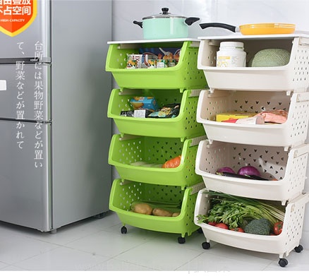 天猫商城:百露 塑料菜篮厨房置物架 3层 现价¥39元起,领取¥5元优惠券,实付¥34元包邮