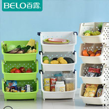 天猫商城：百露 塑料菜篮厨房置物架 3层  现价￥39元起，领取￥5元优惠券，实付￥34元包邮