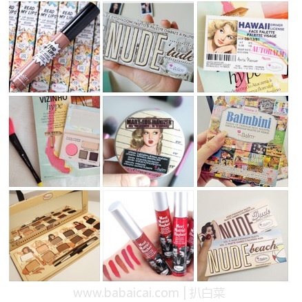 Feelunique官网：彩妆潮牌 TheBalm 全线8折！满60英镑直邮包邮，有税补！