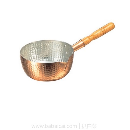 亚马逊海外购：日本产，丸新銅器 纯铜手打雪平锅 18cm  好价￥272 ，直邮免运费，到手仅￥305