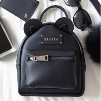 Mybag：给力大促！The Cambridge Satchel、Grafea额外68折！GRAFEA 兔子包 MINI ZIPPY BEAR 黑色真皮小熊双肩包 折后仅£88.4，直邮包邮到手仅￥768