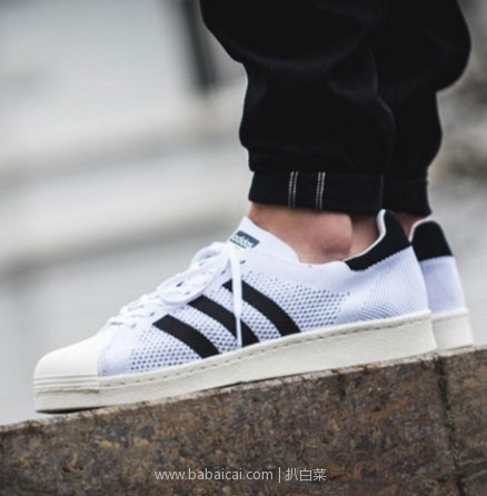 英国Get The Label官网：adidas Originals 阿迪达斯 Superstar Boost Primeknit 男士贝壳头休闲鞋  额外6折后£44.54，凑单免费直邮到手￥385
