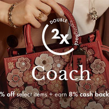Spring：同步 COACH 蔻驰官网 精选美包、服饰低至5折促销 ，叠加8%积分返点