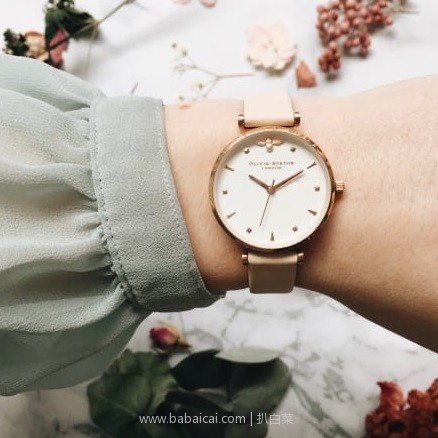 Mybag:经典小蜜蜂,Olivia Burton 女士QUEEN BEE T-BAR时尚腕表 现£95,用码85折实付£80.75,直邮包邮到手仅¥690
