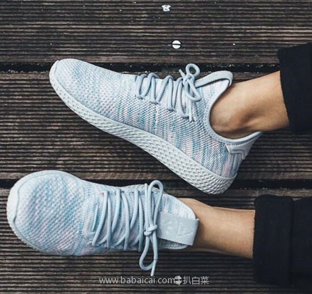 英国Get The Label官网：adidas Originals × Pharrell Williams 阿迪达斯 菲董联名款 Tennis HU 休闲运动鞋 凑单折后￡32.22，折合￥290/双