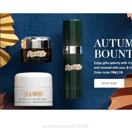 La Mer美国官网：海蓝之谜 满$150送3件经典礼包+2件豪华中样 任意订单免境内运费