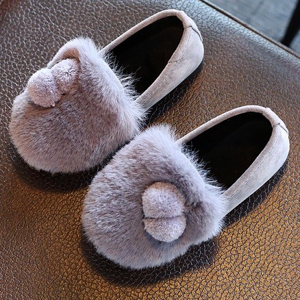 天猫商城:网易严选 2018秋冬季新款女童加绒毛毛豆豆鞋(26~36码) 3色 特价¥22.9,领券减¥5实付¥17.9包邮