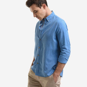 网易严选：法国雨露棉麻衬衫 多色  降至4折好价￥99包邮