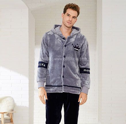 天猫商城:芬腾旗下 玛伦萨 男女款 秋冬加厚珊瑚绒睡衣 多色 现价¥179,领¥60优惠券,实付¥119包邮