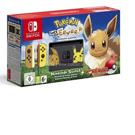 亚马逊海外购：Nintendo任天堂 Switch NS 限量版游戏机 皮卡丘版/伊布版 降至￥2392.89，直邮免运费，含税到手仅￥2776