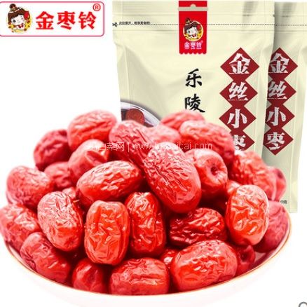 天猫商城：金枣铃 乐陵金丝小枣 500g*2袋 现￥29.9，拍2件4袋双重优惠实付￥26.9包邮