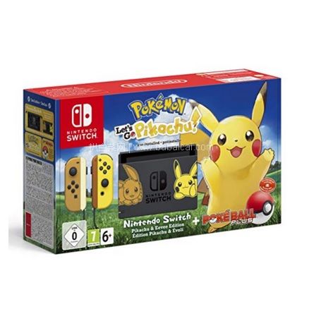 亚马逊海外购：Nintendo任天堂 Switch NS 限量版游戏机 皮卡丘版 现￥2409，免费直邮，含税到手仅￥2794