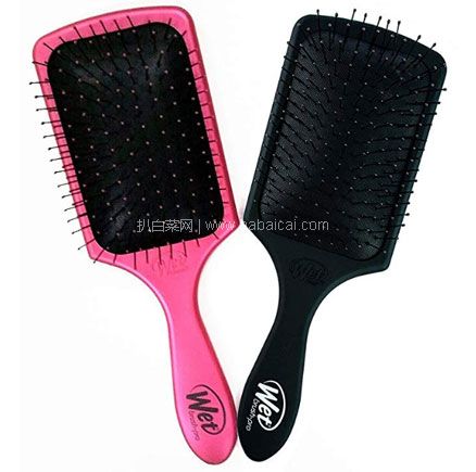 亚马逊海外购：The Wet Brush 大号经典 神奇湿发梳 粉色+黑色两个装 特价￥125.92，凑单到手约￥140.9