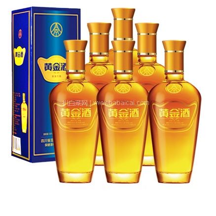 苏宁易购：五粮液 黄金酒 万福酒 39度 白酒240ml*6瓶 现拼购价￥129