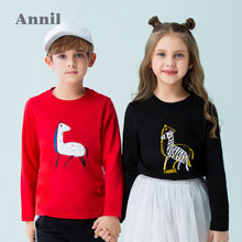 天猫商城：安奈儿 男女童纯棉长袖上衣（80~180码） 多色  现价￥115，领￥60优惠券，券后￥55包邮