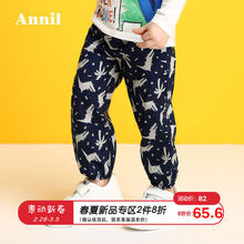 天猫商城：安奈儿 男童纯棉哈伦运动裤 2色  现价￥99，领￥50优惠券，券后￥49包邮