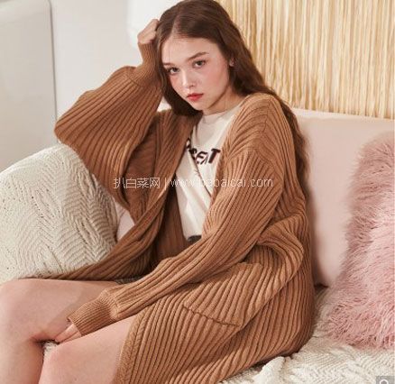 唯品会：唐狮 623420045415831 女士 中长毛衣开衫   ￥47元