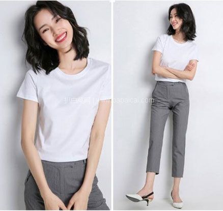 天猫商城：牧都兰 女款 100%纯棉圆领短袖T恤 拍2件 券后价￥44包邮