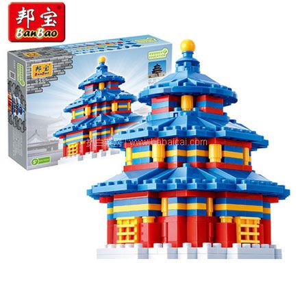 苏宁易购：BanBao 邦宝 小颗粒塑料积木 迷你古建筑 6565 天坛模型（共342颗粒）  现价￥78元，叠加￥35元优惠券，券后￥43元包邮