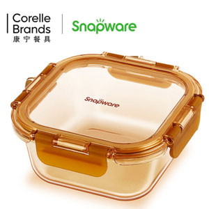 天猫商城：美国康宁 snapware 耐热玻璃保鲜饭盒 多个尺寸  现价￥39.8，领￥20优惠券，券后￥19.8包邮