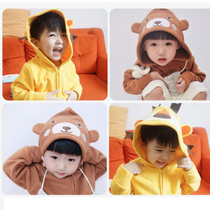 天猫商城：Happyland 男女童2019秋季新款卡通摇粒绒连帽外套 多色  现价￥79.9，领￥20优惠券，券后￥59.9包邮