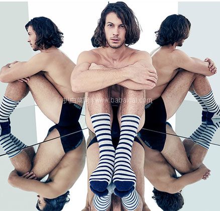 天猫商城：意大利设计师合作限量款，kappa 男士长筒袜复古条纹潮袜 （4双盒装） 双重优惠后￥39元包邮