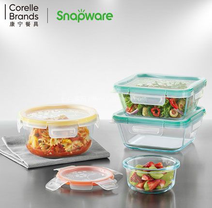 天猫商城：美国康宁 snapware 耐热玻璃保鲜饭盒 520ml  现￥29.9起，领￥10优惠券，券后￥19.9包邮
