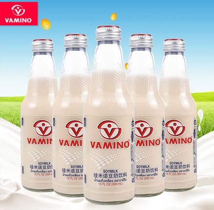 天猫商城：泰国原装进口，Vamino 哇米诺 原味豆奶300ml*5瓶  现￥29.9，领￥5优惠券，券后￥24.9包邮