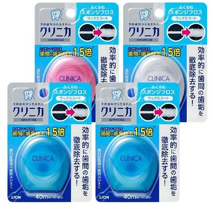 亚马逊海外购：日本狮王 CLINICA 尼龙质遇水膨胀牙线 40m*4个 折后￥56.15元