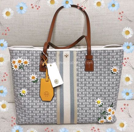 Tory Burch美国官网:Tory Burch 汤丽柏琦 Gemini Link夏季限定小雏菊托特包 折后9(到手约¥1500元)