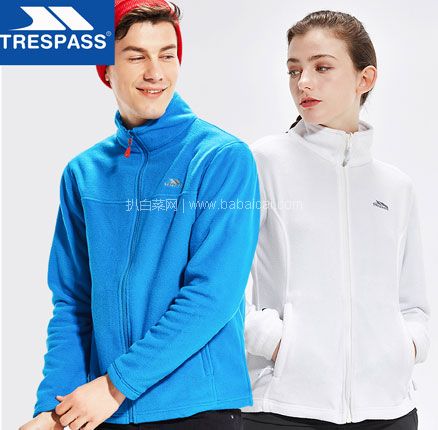 天猫商城：Trespass 趣越 情侣款加厚保暖抓绒外套 多色  现￥99，领￥50优惠券，券后史低￥49元包邮