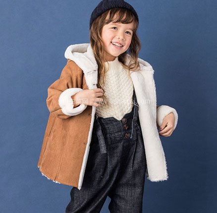 天猫商城：A类品质，petit main 女童大衣秋冬加绒麂皮外套 2色  双重优惠新低￥79元包邮