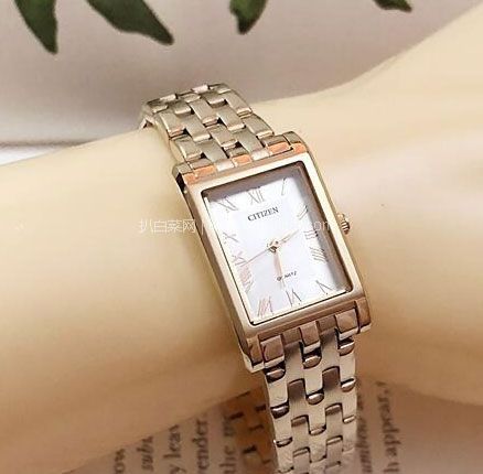 亚马逊海外购：降价！Citizen 西铁城 EJ6123-56A 玫瑰金钢带方盘石英女表  降至￥510.62，免费直邮含税到手约￥557.09