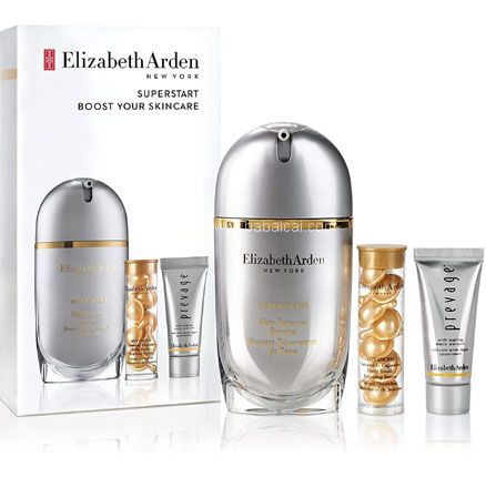 亚马逊海外购：Elizabeth Arden 伊丽莎白·雅顿 Superstart套装 小银蛋精华 30ml+橘灿精华 5ml+金胶7粒  降至￥283.06，免费直邮含税到手￥309