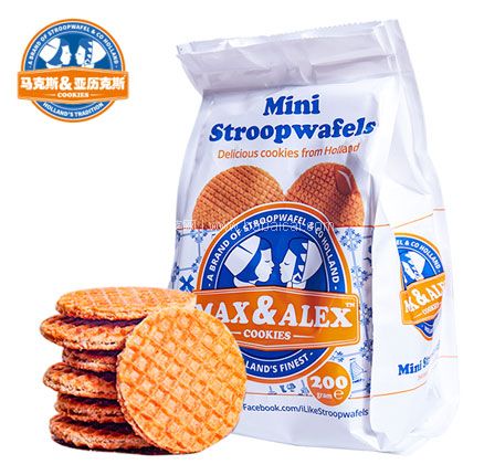 天猫商城：荷兰进口 Max&Alex 拉丝夹心小圆饼干 200g   现￥49.9，领￥30优惠券，券后新低￥19.9元包邮