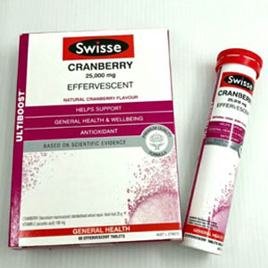 Amcal澳洲药房：3件包邮！Swisse 蔓越莓泡腾片 60片 售价AU$8.95（约￥44）