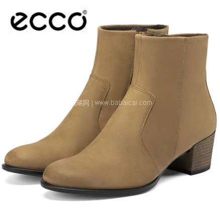亚马逊海外购：ECCO 爱步 Shape 35型塑系列 女士粗跟切尔西靴 降至新低￥446.77，免费直邮含税到手￥487.43