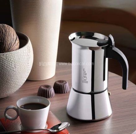 亚马逊海外购:Bialetti 比乐蒂 新款venus 不锈钢电热意式摩卡咖啡壶 6杯量,到手新低¥154.1