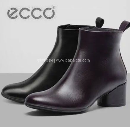 亚马逊海外购：ECCO 爱步 Shape 35型塑系列 女士真皮短靴 39码，降至新低￥577.13，直邮含税到手新低￥629.65