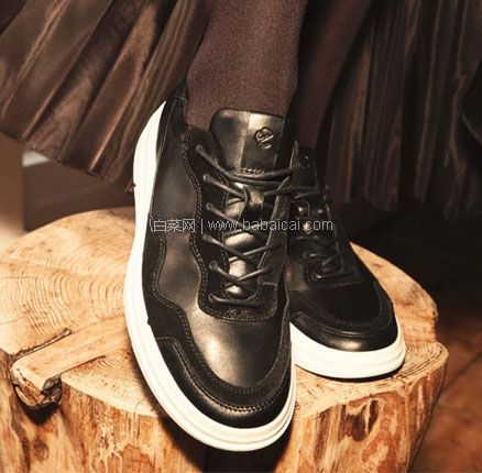 亚马逊海外购：ECCO 爱步 Soft X柔酷系列 女士真皮拼接运动鞋，免费直邮含税到手￥473.7