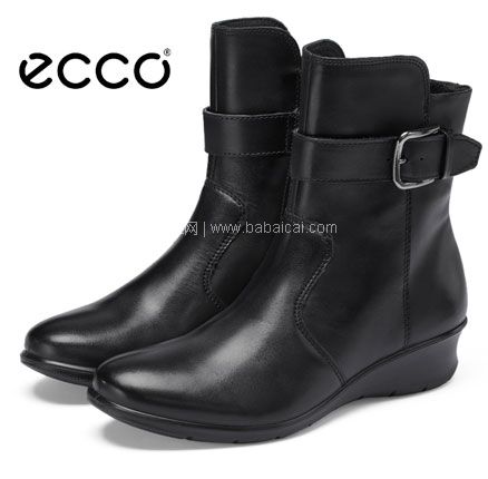 亚马逊海外购：ECCO 爱步 Finola 菲诺拉 女士侧拉链坡跟短靴 270313  降至新低￥480.85，直邮含税到手￥524.61